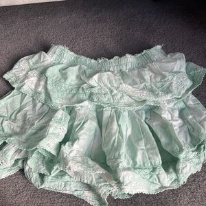 Loveshackfancy mint green skirt